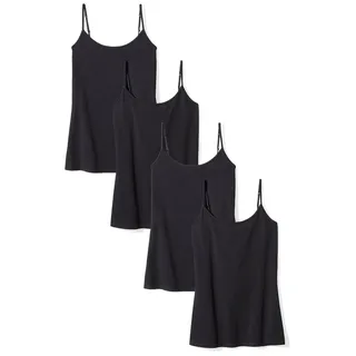 Amazon Essentials Damen Slim Fit Camisole 4er Pack Schwarz Small