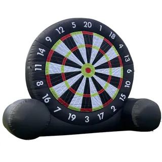 Riesige aufblasbare Fußball-Dartscheibe, Sport-Kick-Dartscheibe, perfekt für Familienfeiern für Erwachsene, Karneval, inklusive 8 Bällen, Gebläse,B-4M/13FT