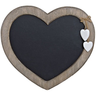 Levandeo® Memoboard, Memotafel Tafel Wandtafel Herz zum Hängen Holz Vintage Shabby