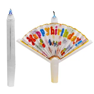 Neuartige Fan-Geburtstagskerze, Überraschungs Geburtstagskerzen, Automatisch Aufklappbare Fächer Geburtstags Wunschkerzen für Kuchen, Kreative Kerzen Geburtstag mit Fächer für Party Deko