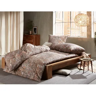 BETTWAESCHE-MIT-STIL Bettwäsche Mako Satin Paisley Bettwäsche orientalisch, Mako-Satin, 2 teilig braun