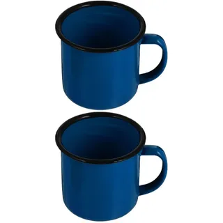 TOYANDONA 2 Stücke Retro Emaille Tasse Emaille Teetasse Kaffeebecher Milchbecher Retro Kaffeetasse Milchtasse Eisen Trinktasse Wassertasse Party Tasse für Outdoor Zuhause Camping Blau
