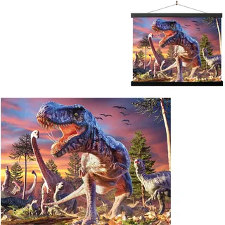 3D LiveLife Linsenförmige Wandkunst Drucke - T-Rex-Angriff von Deluxebase. Ungerahmtes 3D Dinosaurier Poster. Perfekter Wandfüller. Original kunstwerk lizenziert von bekannt künstler, David Penfound