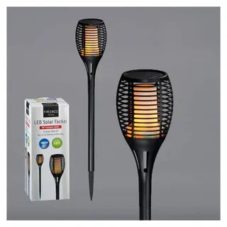 LED Solar Fackel Garten Flamme Gartenfackel Flammeneffekt amber 12 SMD LED ca. 50 cm