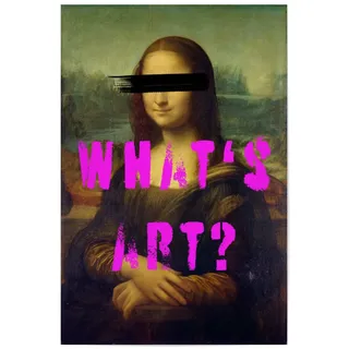 artboxONE Poster 60x40 cm Streetart Whats Art' Mona Lisa HouseofWalls - Bild Mona Lisa Design Graffiti