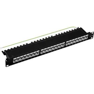 profipatch.com Patchpanel 19 Zoll 24 Port Cat.6a 10 Gbit/s geschirmt 1HE