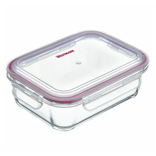 Westmark Glas-Frischhaltedose klar/rot 370 ml