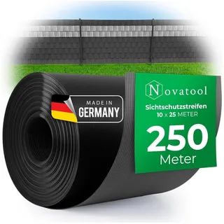 Novatool Sichtschutzstreifen 250 m grau PVC