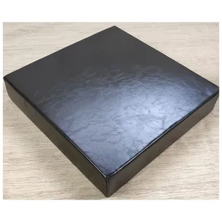 Leder-Stuhlkissen, quadratisches Schwamm-Sitzkissen, Sofa-Pads, Büro-Esszimmerstuhl-Pad(Black,40 * 40 * 5cm)