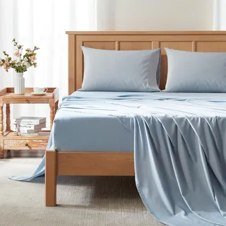 Comfort Spaces King-Kühllaken, feuchtigkeitsableitende Coolmax-Bettlaken, weich, farbecht, kühlendes Bettlaken-Set, kühlende Bettlaken für heiße Schläfer, elastische Tiefe Tasche, passend für