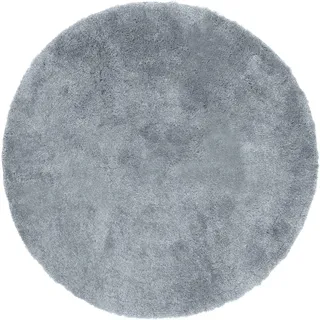 Erwin Müller Badematte, Badteppich Kefalonia rutschhemmend hellgrau Größe rund: 80 cm Ø - für Fußbodenheizung geeignet, dichter, Flauschiger Floor (weitere Farben, Größen)