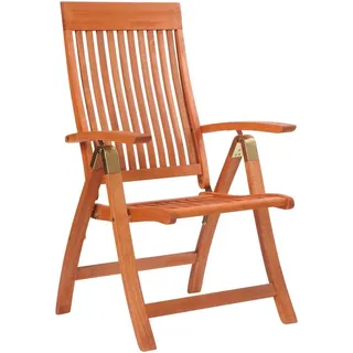 MERXX Gartenstuhl Bordeaux, Eukalyptusholz (1 St), klappbar, verstellbar beige|braun