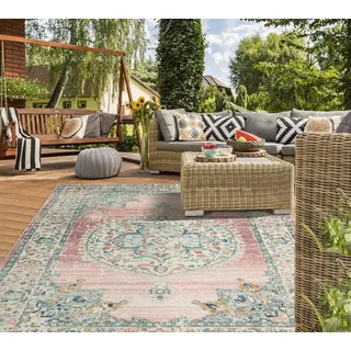 The CarPET Palma Orient«, rechteckig, 4 mm Höhe, Outdoor moderner robuster In und Outdoor Teppich, pink