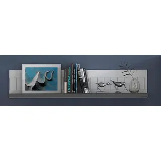 Wandboard HOME AFFAIRE "Miami" Regale Gr. B/H/T: 130 cm x 28 cm x 23,7 cm, grau (weiß, grau) Wandboards und Wandkonsolen