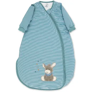 Babyschlafsack STERNTALER "Emmi" Schlafsäcke Gr. L: 110 cm, blau (türkis) Baby Babyschlafsäcke mit 2 Wege Reißverschluß, wattiert, 3,00 TOG