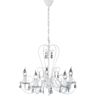 Fischer & Honsel Leuchten 18415 Fischer & Honsel Krone weiß Behang klar