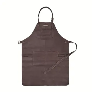 DRAKENSBERG Grillschürze Herren »Bob« (M-XL) Kaffee-Braun, Premium Leder-Kochschürze, Universalgröße, verstellbar von M-XL braun