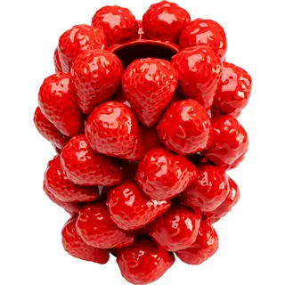 Kare Vase Strawberries, Rot, 24cm