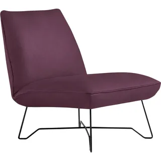 Sessel EGOITALIANO "Lia Loungesessel, elegant und stylisch, toller Sitzkomfort", lila (plum), B:62cm H:73cm T:79cm, Sessel, Sessel, extravaganter Designsessel, Solitärsessel