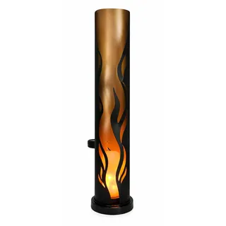 Harms Import Solarleuchte Stahl H 49 cm 1er Set gold/schwarz