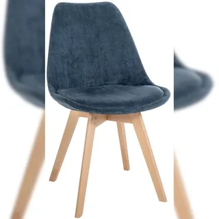 CLP Esszimmerstuhl Linares Cord dunkelblau