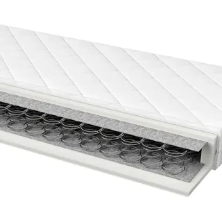 Boxxx Federkernmatratze, Weiß, Textil, H2, rechteckig, 80x200 cm, Oeko-Tex® Standard 100, Bezug abnehmbar/waschbar, alternative Größen erhältlich, Schlafzimmer