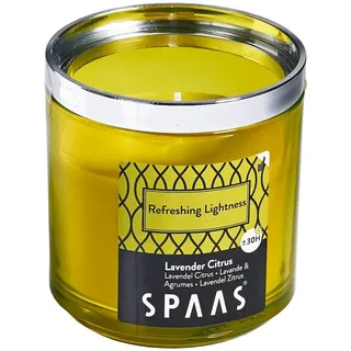 Spaas Duftkerze im Modulglas, ± 30 Stunden-Refreshing Lightness, Paraffinwachs, Herbst gelb, D x H 76 mm