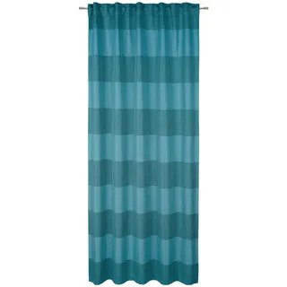 Esposa Wärmeschutzvorhang Milton Stripe, Petrol, Textil, Streifen, 140x245 cm, beliebig kürzbar, für Stange und Schiene geeignet, Lärmschutz, Wärmeschutz, mit Kombiband, Wohntextilien, Gardinen & Vorhänge, Fertiggardinen, Thermovorhänge