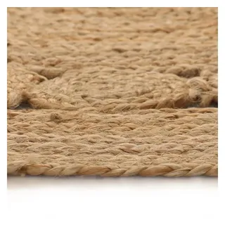 furnicato Teppich Geflochtener Juteteppich rund 90 cm Natur