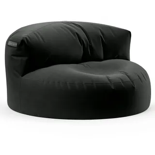 Green Bean Indoor Schwarz, Textil, Füllung: EPS Mikroperlen,Styroporkugeln,Styroporkugeln, Rund, 90x50x50 cm, Hergestellt in Deutschland, Gartenmöbel, Outdoor-Sitzsäcke