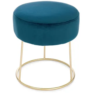 BIZZOTTO Hocker Clarissa Samt 35 x 40 x 35 cm Blau