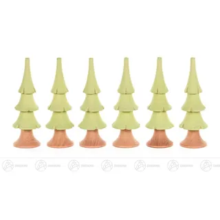 Kunstbaum Baum Massivholzbäume hellgrün Höhe ca 8 cm NEU, Dregeno Erzgebirge, Höhe 8 cm bunt