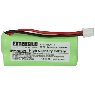 Extensilo passend für Siemens Gigaset A260 DUO, AL110a, A260 TRIO, A260, A265, A Akku Akku NiMH 850 mAh (2,4 V, 1 St), Leistungsfähiger Austausch-Akku für Telefon, Festnetz oder schnurloses schwarz