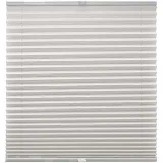Plissee auf Maß für alle Fenster Montage Glasleiste Blickdicht mit Spannschuh Sonnenschutzrollo Vanille Breite: 61-70 cm, Höhe: 40-100 cm