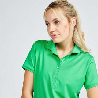 Damen Golf Poloshirt kurzarm - WW500 grün, grün, XS
