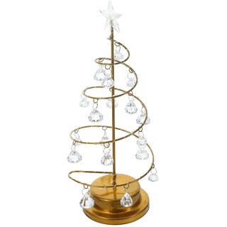 Artibetter Kristall Leuchtender Weihnachtsbaum Mini LED Christbaum Metall Kleiner Tannenbaum Weihnachten Tischdeko Nachtlampe Kristallbaum Weihnachtsschmuck Schlafzimmer Nachtleuchte Geschenk