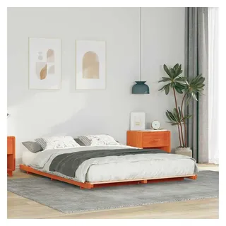 vidaXL Bodenbettgestell 140 x 220 cm Braun