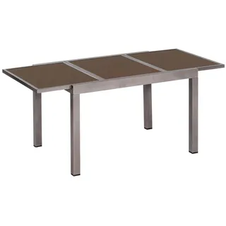 Merxx Amalfi Gartentisch 120 x 90 x 75 cm grau ausziehbar