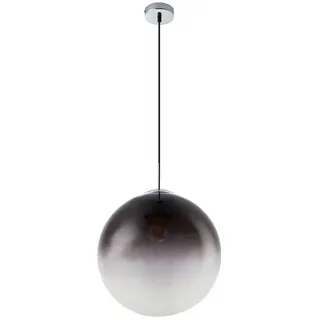 GLOBO LIGHTING Pendelleuchte, Leuchtmittel nicht inklusive, Hängeleuchte Pendelleuchte Esstischlampe Glaskugel Rauch nickel-matt grau