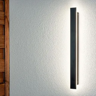 LUMILED Außenwandleuchte 18W LED Modern 230V 4000 K neutralweiß Wandlampe Außenlampe Wandleuchte Edelstahl Kunststoff Schwarz IP65 Wasserdicht O... - Schwarz