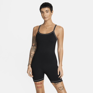 Nike One Dri-FIT Short Bodysuit für Damen - Schwarz, L (EU 44-46)
