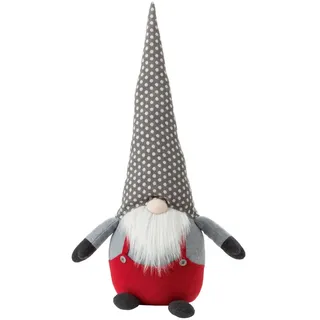 Wichtel Gnom Zwerg Figur XXL 78cm Grau Zipfelmütze Weihnachtsdeko Livarno Home