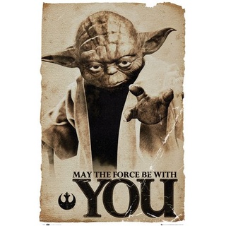 Poster Star Wars - Yoda - Die Macht sei mit dir - Größe 61 x 91,5 cm - Maxiposter