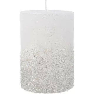 Mit Glitzer verzierte Kerze 10cm.