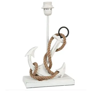6LMP140 Clayre & Eef   Tischlampe  Anker Kordel Lampenschirm Maritim Nautica