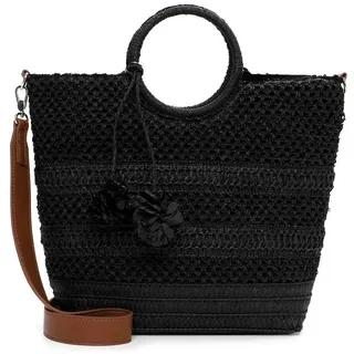 TAMARIS Kassandra Shopper Papierstroh Black