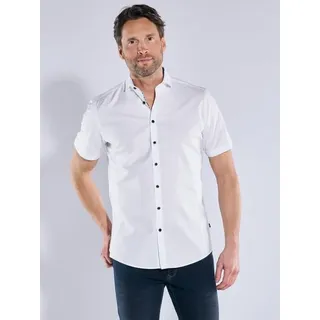 engbers Herren Kurzarm-Hemd "My Favorite" Weiß regular uni Kent-Kragen - 6XL