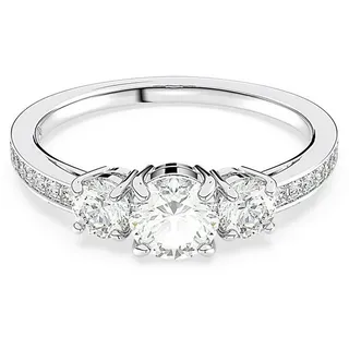 Swarovski Stilla Round Attract Ring Kristall Silber Weiß Gr. 50