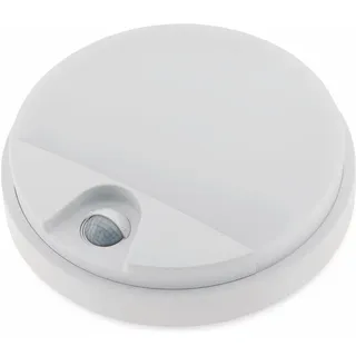 ChiliTec Außenleuchte Kunststoff, Metall Ø21x5cm inkl. Bewegungsmelder 15W 1150lm weiß