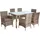 Polyrattan Set 6-tlg Beige/Braun